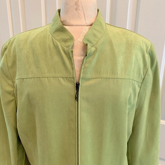 Alfred Dunner Suede-like Jacket 18 - Picture 3 of 4
